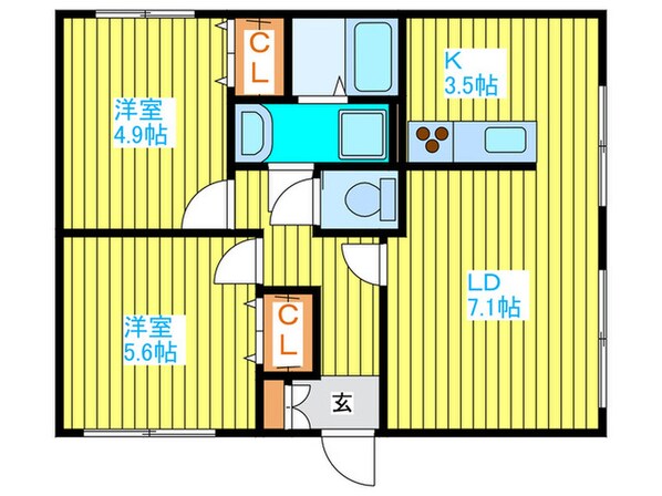 コーポS・3の物件間取画像